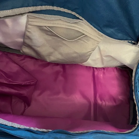 Under Armour Undeniable 4.0 Duffle Gym Dance Travel Bag Blue/Pink - Picture 10 of 14